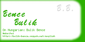 bence bulik business card